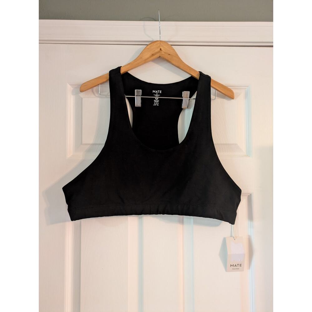 MATE the Label Organic Stretch Sports Bra Black 3XL NWT